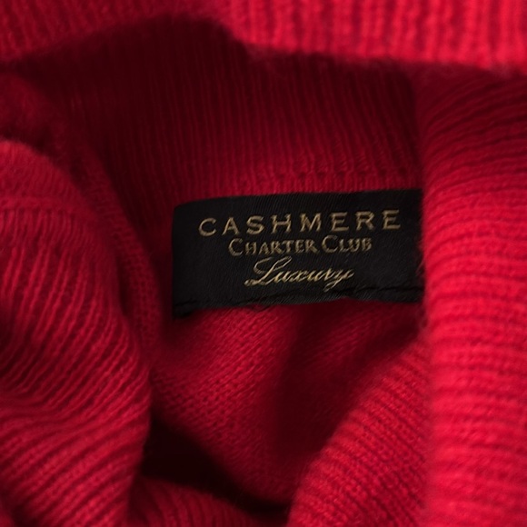 Red cashmere turtleneck sweater xs - Picture 2 of 3